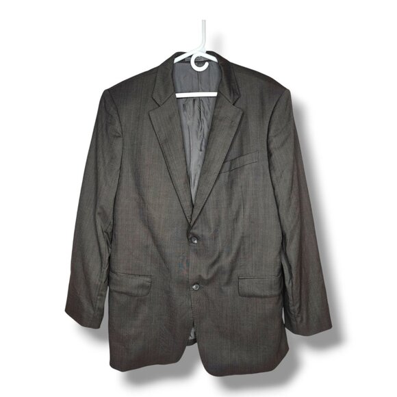 John W. Nordstrom 100% Travel Wool Men's Blazer Sports Coat 44L 2-Button Gray - Picture 1 of 12